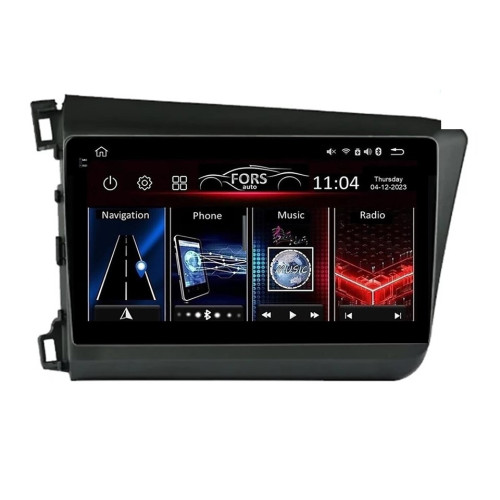 Штатная магнитола FORS.auto FS 2 PRO для Honda Civic (2+32Gb, 9", LHD) 2012-2015