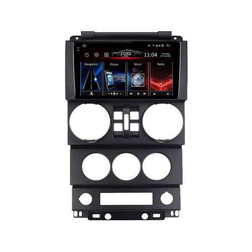 Штатная магнитола FORS.auto FS 4 PRO для Jeep Wrangler Rubicon (4+64Gb, 9", 4 doors) 2008-2010