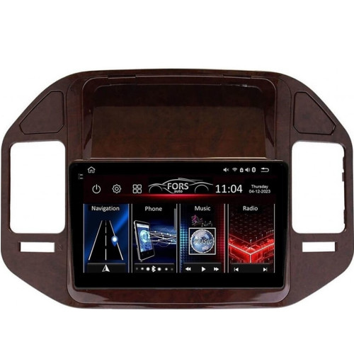 Штатная магнитола FORS.auto FS 2 ULTRA для Mitsubishi V73 Pajero (2+32Gb, 9", wooden) 2004-2011