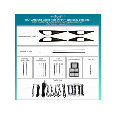 Подсветка салона FORS.auto для Infiniti Q50/Q50L 2013-2021 (Grid Pattern)-22 LEDs