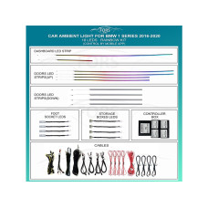 Подсветка салона FORS.auto для BMW 1 Series 2016-2020 (Rainbow Kit)-18 LEDs