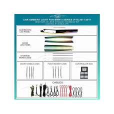Подсветка салона FORS.auto для BMW 5 Series F18 2011-2017 (Dynamic Rainbow Kit)-23 LEDs