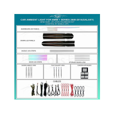 Подсветка салона FORS.auto для BMW 7 Series 2009-2014 (Galaxy)-25 LEDs