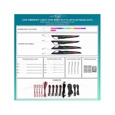 Подсветка салона FORS.auto для BMW X5/F15 2014-2018 (Galaxy)-22 LEDs