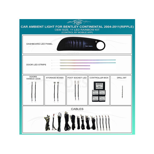 Подсветка салона FORS.auto для Bentley Continental 2004-2011 (Ripple)-11 LEDs