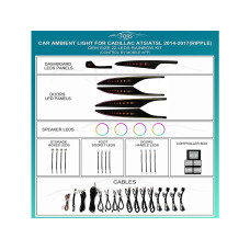 Подсветка салона FORS.auto для Cadillac ATS/ATSL 2014-2017 (Ripple)-22 LEDs
