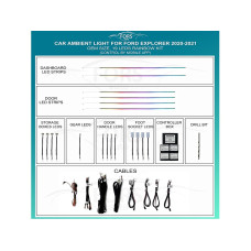 Подсветка салона FORS.auto для Ford Explorer 2020-2021 (Rainbow Kit)-19 LEDs