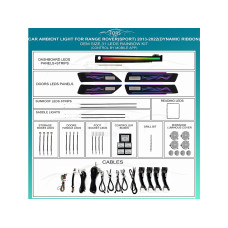 Подсветка салона FORS.auto для Range Rover Sport 2013-2022 (Dynamic Ribbon)-31 LEDs