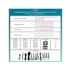 Подсветка салона FORS.auto для Lincoln Nautilus 2021-2022 (Rainbow Kit)-25 LED