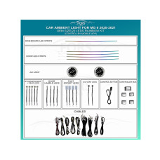 Подсветка салона FORS.auto для MG 6 2020-2021 (Rainbow Kit)-20 LEDs