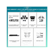 Подсветка салона FORS.auto для Mercedes-Benz A-Class W177 (Color Sync)-7 Sets Kit