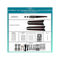 Подсветка салона FORS.auto для Mercedes-Benz C-Class W204 2010-2014 (Ripple)-23 LEDs