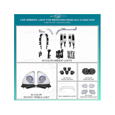 Подсветка салона FORS.auto для Mercedes-Benz GLC-Class X254 (Color Sync)-6 Sets Kit