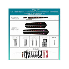Подсветка салона FORS.auto для Mercedes-Benz R-Class 2006-2017 (Ripple)-19 LEDs
