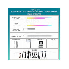 Подсветка салона FORS.auto для Mercedes-Benz S-Class 2014-2020 (Rainbow Kit)-20 LEDs