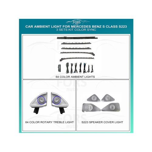 Подсветка салона FORS.auto для Mercedes-Benz S-Class S223 (Color Sync)-3 Sets Kit Подсветка салона FORS.auto для Mercedes-Benz S-Class S223 (Color Sync)-3 Sets Kit