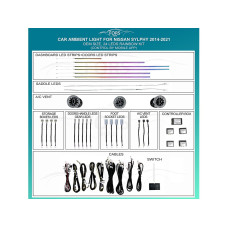 Подсветка салона FORS.auto для Nissan Sylphy 2014-2021 (Rainbow Kit)-24 LEDs