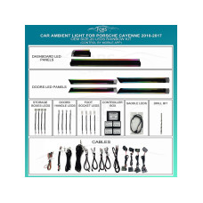 Подсветка салона FORS.auto для Porsche Cayenne 2010-2017 (Rainbow Kit)-20 LEDs