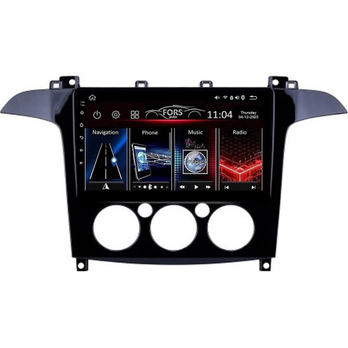 Штатная магнитола FORS.auto FS 1 LITE для Ford S-MAX (1+32Gb, 9", Manual AC) 2006-2015